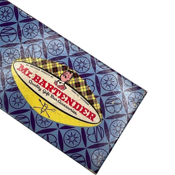 Vintage 50s Mr Bartender Bottle Topper Shot Liquor Pourer Cocktails Barware MCM - Picture 4 of 6